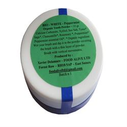 Bio-White Organic Tooth Powder – Peppermint – 35g - Image 2