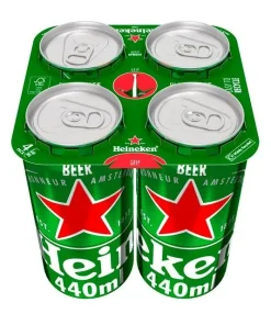 Heineken Premium Lager Beer Cans 4 x 440ml