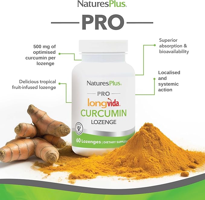 NaturesPlus PRO Longvida Curcumin Lozenge – 60 Lozenges - Image 4