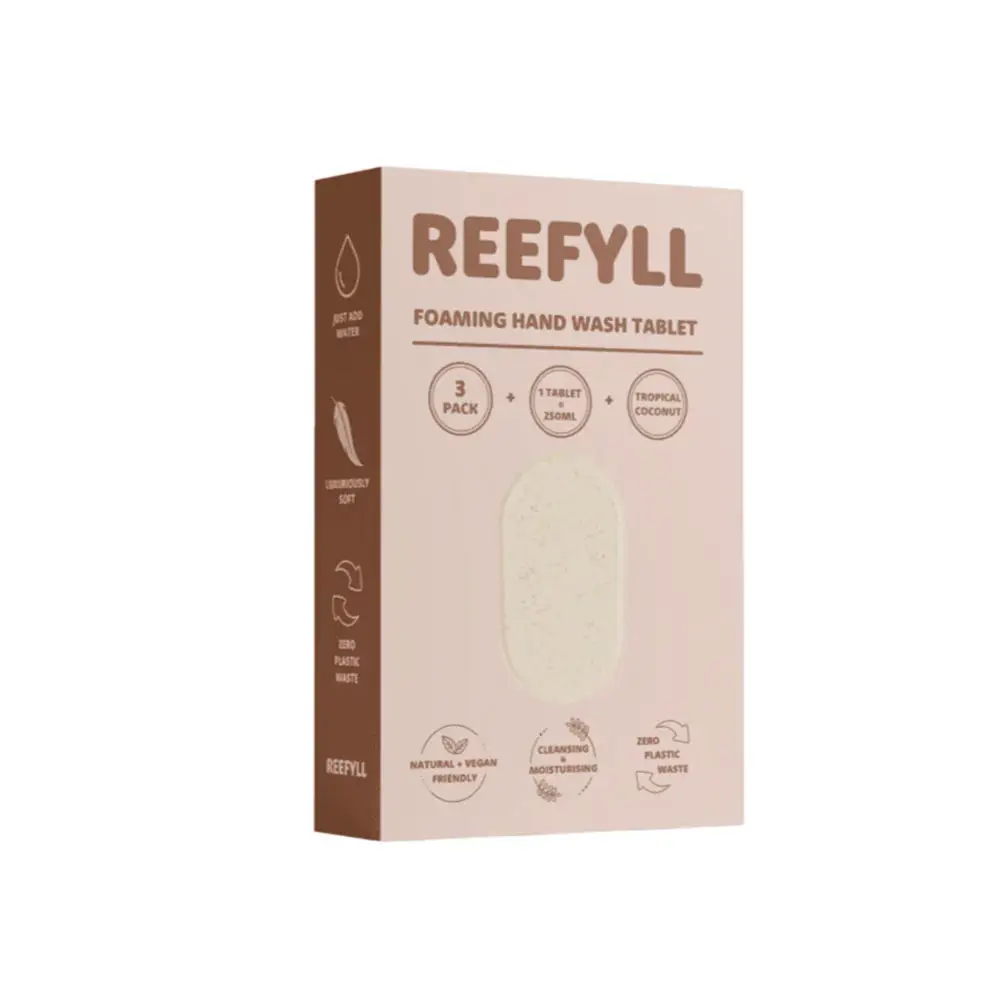 Reefyll Tropical Coconut Hand Wash Tablets 3 Pack - Image 2