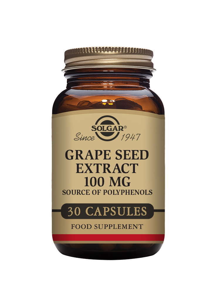 Solgar Grape Seed Extract 100 mg Vegetable 30 Capsules - Image 2