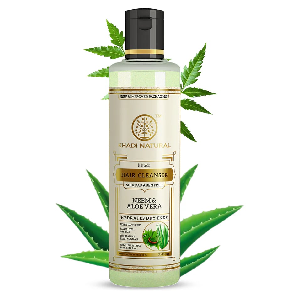 Herbal Hair Shampoo Neem & Aloe Vera 210 ml - Image 3